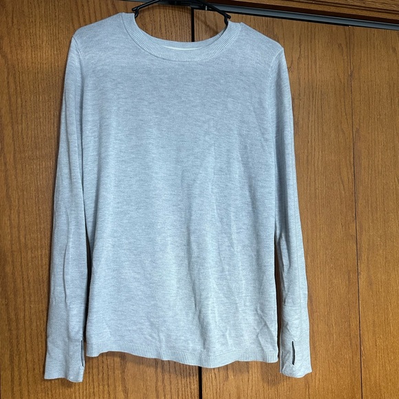 NWOT LULULEMON BRING IT BACKBEND SWEATER HEATHERED ALPINE WHITE - Picture 2 of 5